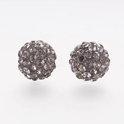 Polymer Clay Rhinestone Beads RB-K050-10mm-C14-1