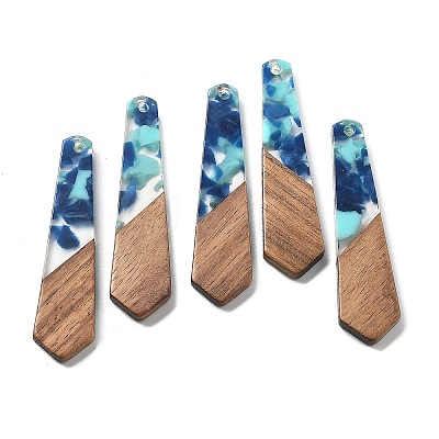 Resin and Walnut Pendants FIND-R051-06B-1