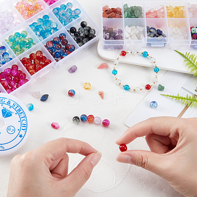 2 Sets 2 Style Natural & Synthetic Gemstone & Shell Beads DIY-GA0002-26-1