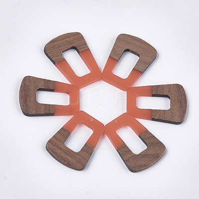 Resin & Walnut Wood Pendants X-RESI-S358-84H-1