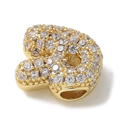 Brass Micro Pave Cubic Zirconia Beads X-KK-P290-61G-R-1