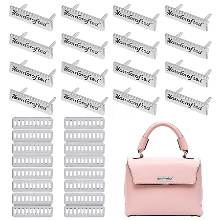 16 Sets Alloy Handcrafted Label DIY-PH0035-74P-1