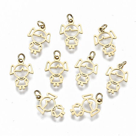 304 Stainless Steel Charms STAS-S116-052G-1