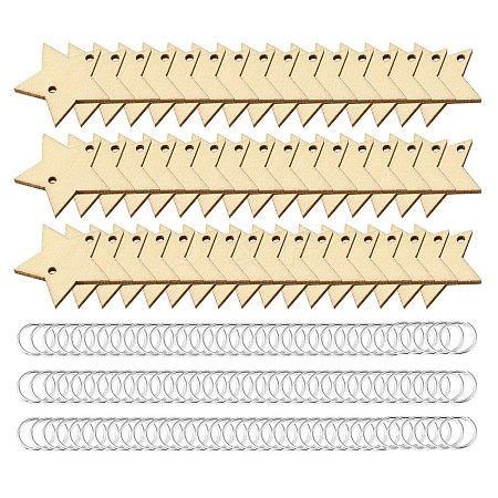50Pcs Undyed Wood Connector Charms WOOD-FS0001-12B-1