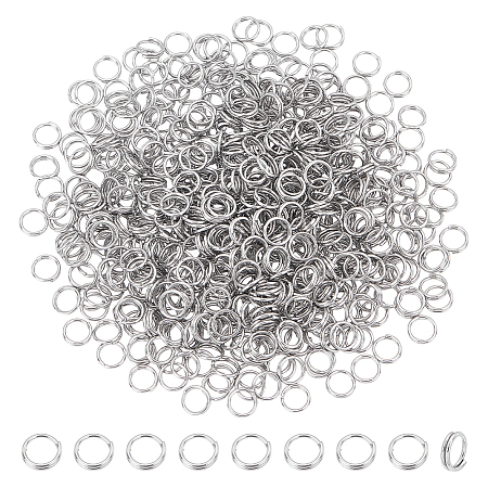 600Pcs 304 Stainless Steel Split Rings STAS-UN0062-77-1