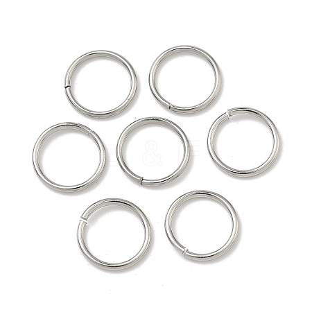 Tarnish Resistant 304 Stainless Steel Open Jump Rings X-STAS-J013-10x1mm-01-1