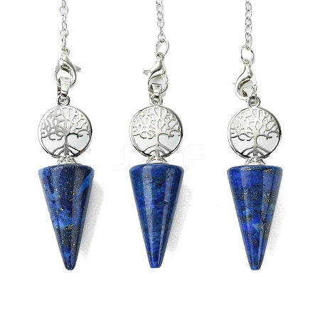 Natural Dyed Lapis Lazuli Cone Dowsing Pendulum Big Pendants G-C114-02P-15-1