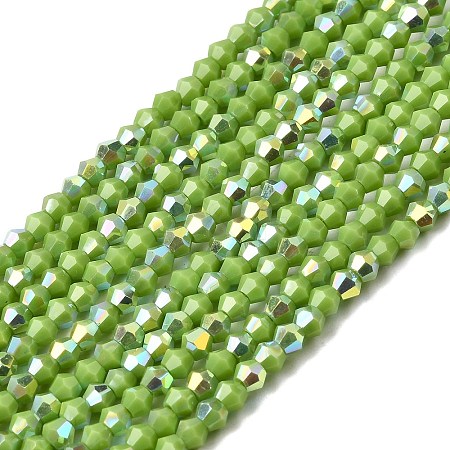 AB Color Plated Opaque Glass Beads Strands GLAA-G127-02L-1