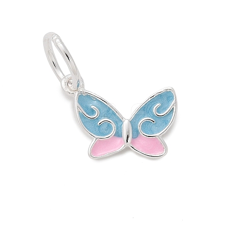 925 Sterling Silver Enamel Butterfly Charms STER-D300-28P-01-1