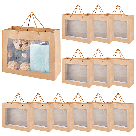 Kraft Paper Gift Bags ABAG-WH0044-63B-1