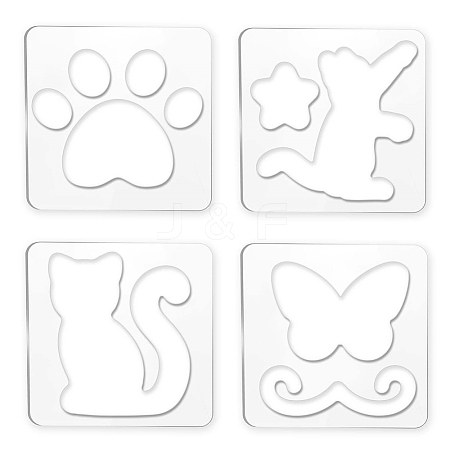 Acrylic Earring Handwork Template TOOL-WH0152-016-1