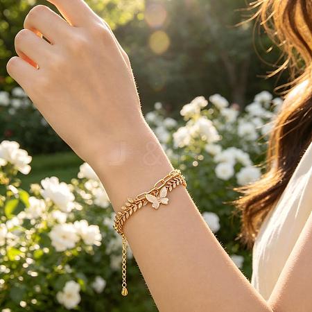Iron Zinc Alloy Charm Multi-Strand Bracelets for Women NI2300-2-1