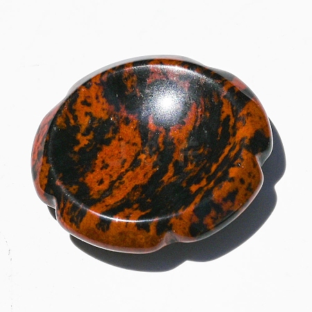 Natural Mahogany Obsidian Worry Stone for Anxiety PW-WG35396-08-1