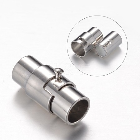 Brass Locking Tube Magnetic Clasps LS-MC077-1