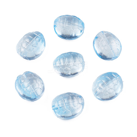 Transparent Spray Painted Glass Beads GLAA-N035-022-C05-1