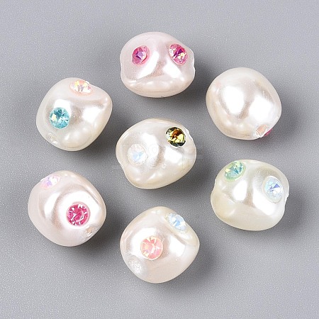 ABS Plastic Imitation Pearl Beads SACR-T017-77A-1