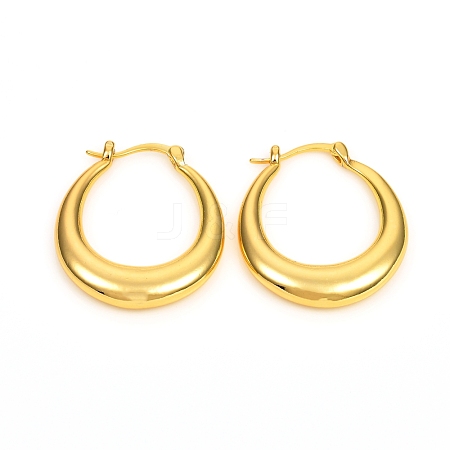 Brass Hoop Earrings EJEW-F250-03-G-1
