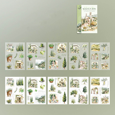 Scenery of Rome PET and Paper Sticker STIC-C011-04C-1