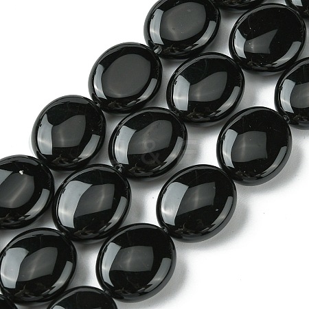 Natural Black Onyx(Dyed & Heated) Beads Strands G-K365-B12-02-1