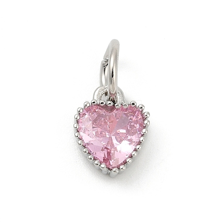Brass Micro Pave Cubic Zirconia Pendants KK-H204-01P-02-1