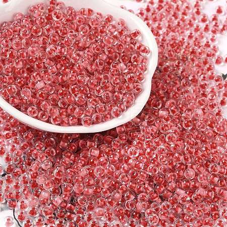 Transparent Inside Colours Glass Seed Beads X1-SEED-A032-04J-1