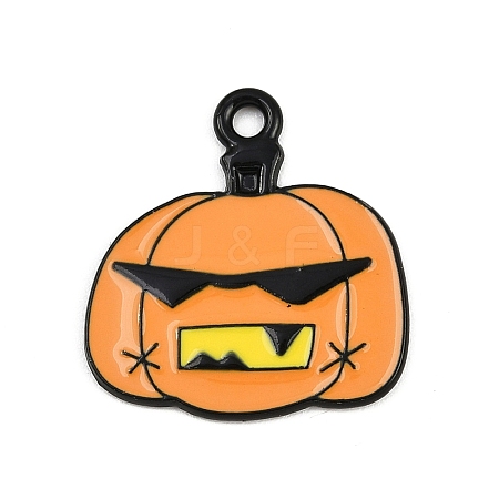 Halloween Alloy Enamel Pendants ENAM-P259-01H-EB-1
