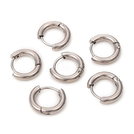 201 Stainless Steel Huggie Hoop Earrings EJEW-L250-01B-P-1