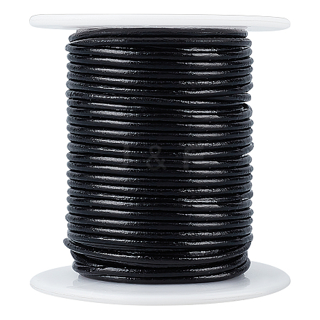 20M Round Cowhide Leather Cord WL-WH0015-01B-02-1