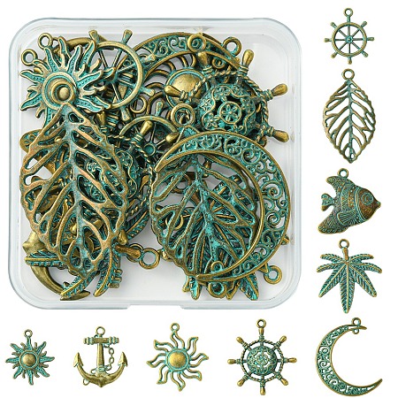 9 Styles Zinc Alloy Pendants FIND-FS0002-71-1