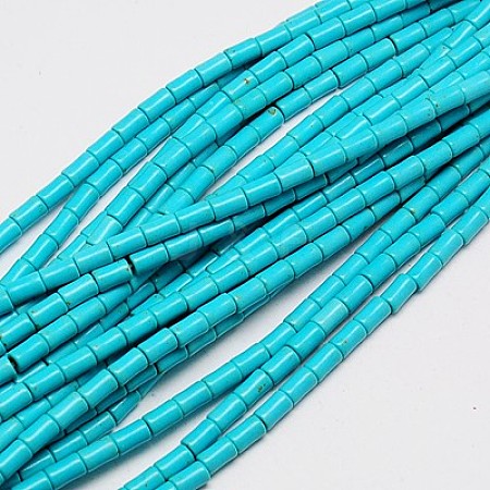 Synthetic Turquoise Beads Strands TURQ-G120-5x9mm-10-1