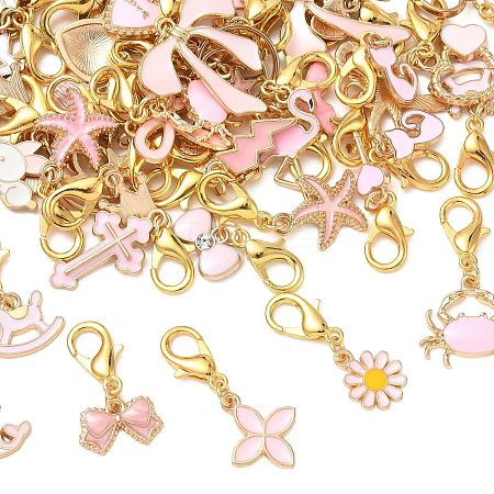 64Pcs 32 Styles Alloy Enamel Shoe Charms HJEW-PH02482-1