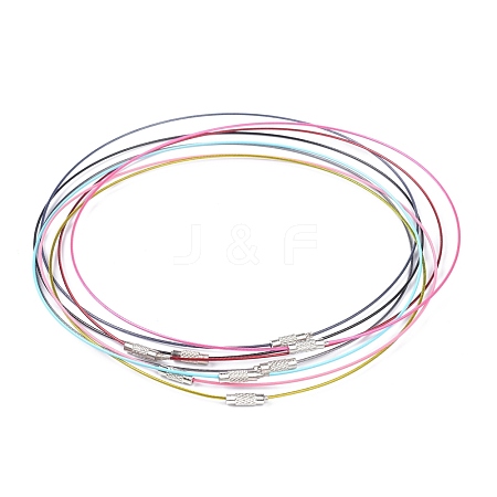 201 Stainless Steel Wire Necklace Cord TWIR-XCP0001-03-1