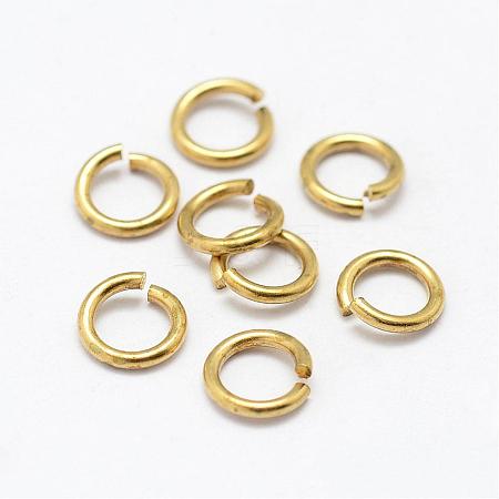 Brass Open Jump Rings KK-P096-08-C-1