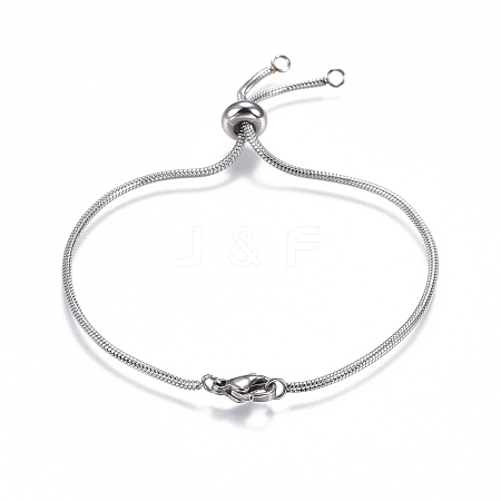 Adjustable 304 Stainless Steel Slider Bracelets BJEW-L653-004P-1