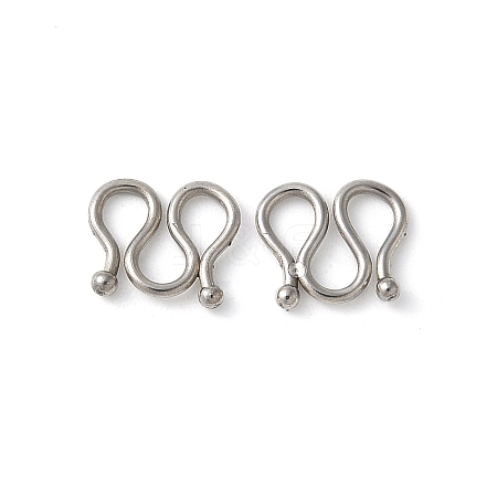 304 Stainless Steel S-Hook Clasps STAS-Z124-04E-P-1