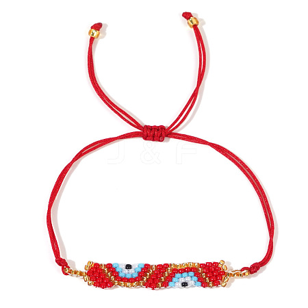 Blue Eye Beaded Bracelet Handmade DIY Jewelry Ethnic Hand Accessory ZN6296-1