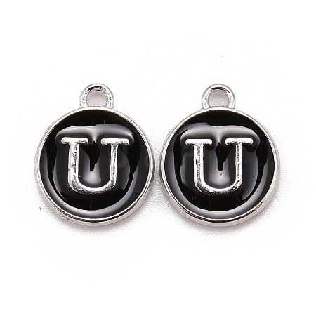 Platinum Plated Alloy Charms LS-ENAM-S118-02U-P-1
