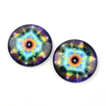 Glass Cabochons GGLA-L012-12mm-16-1