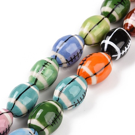Handmade Procelain Beads Strands PORC-E019-03P-1