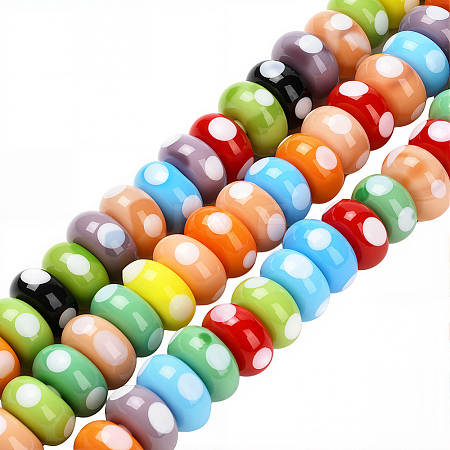 2 Strands Handmade Lampwork Beads Strands LAMP-PA0001-58-1