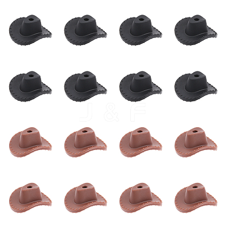CHGCRAFT 16Pcs 2 Colors Silicone Beads SIL-CA0001-40-1