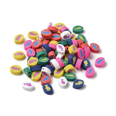 Handmade Polymer Clay Beads CLAY-H005-07-1