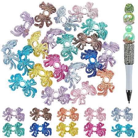 20Pcs Spray Printed Alloy Bead Caps FIND-SP0006-12-1