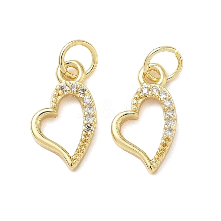Brass Micro Pave Cubic Zirconia Pendants KK-I379-15G-05-1