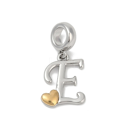 Brass European Dangle Charms KK-Z097-01E-GP-1