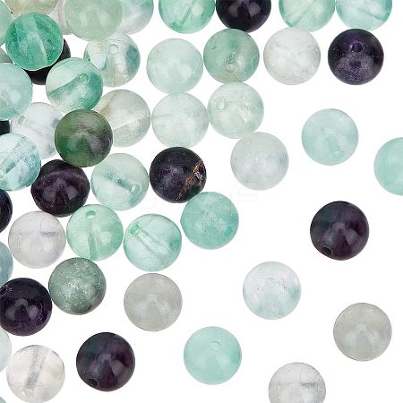 Olycraft 1 Strand Natural Rainbow Fluorite Bead Strands G-OC0002-44-1