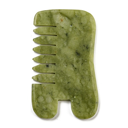 Natural Xiuyan Jade Massage Combs AJEW-K045-01C-1