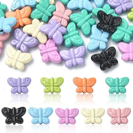 Spray Painted Alloy Beads FIND-CJ0001-46A-1