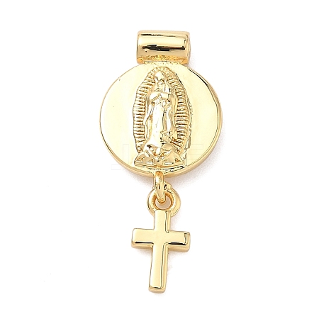 Religion Brass Pendants KK-H539-18G-01-1