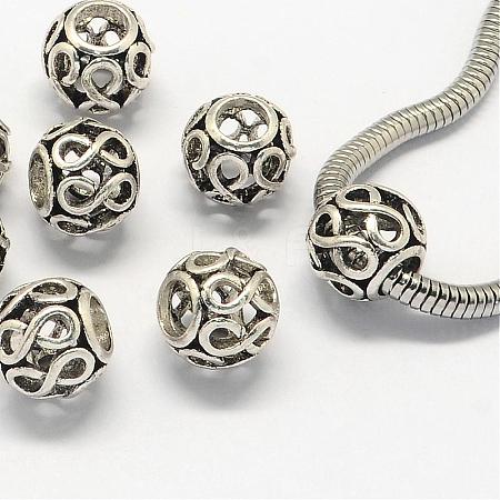 Alloy European Beads PALLOY-S079-004AS-1